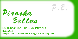piroska bellus business card